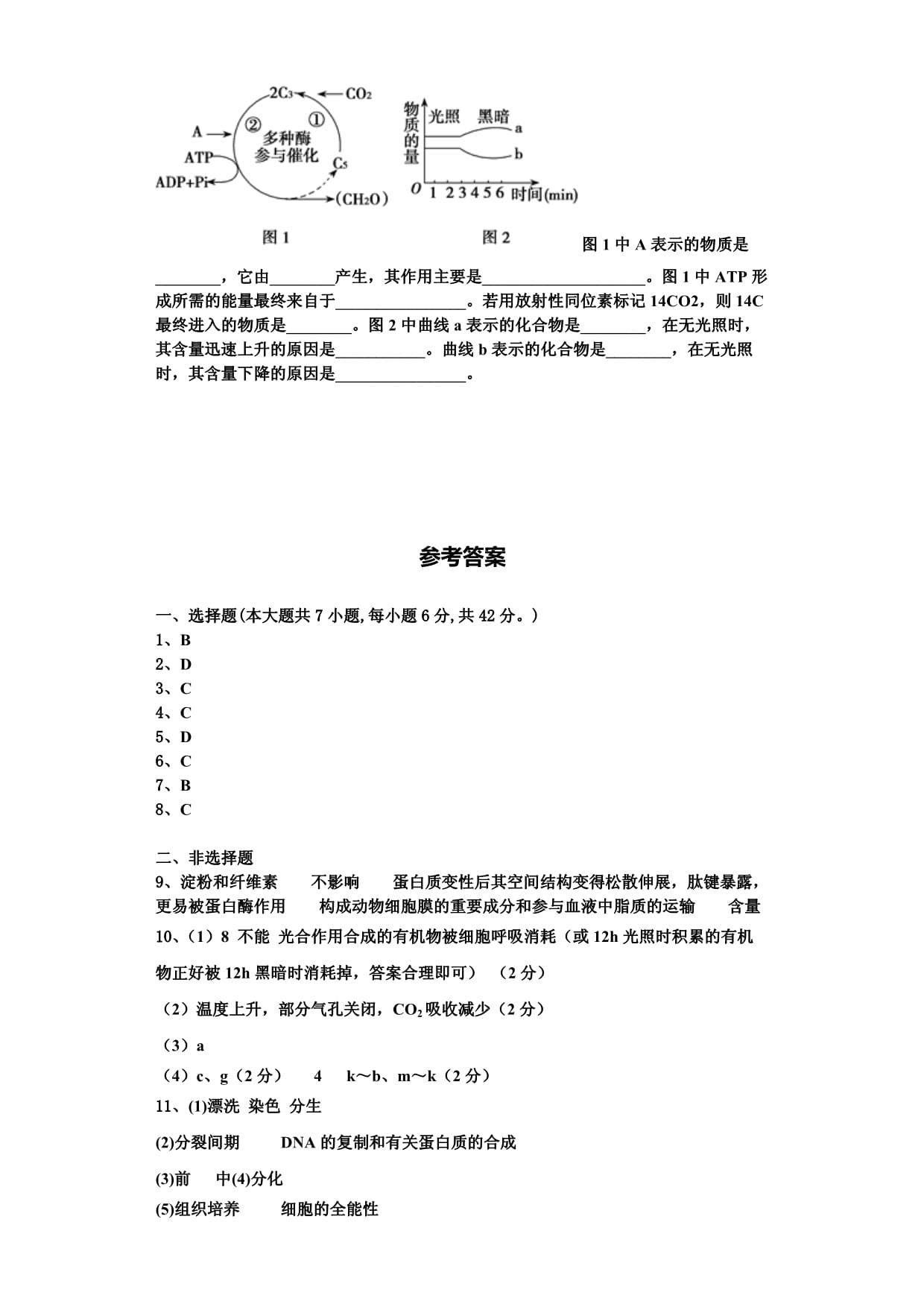 福建省漳浦达志中学2023-2024学年生物高一第一学期期末综合测试试题含解析